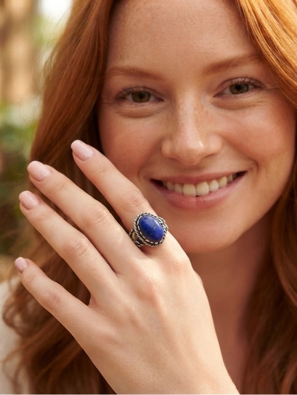 Silver blue lapis ring Sterling Silver Carolyn Pollack ring American west size 7
